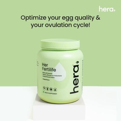 Hera Her Fertilife Health Supplement Powder - Orange flavour 300 gm - Multi-Vitamins