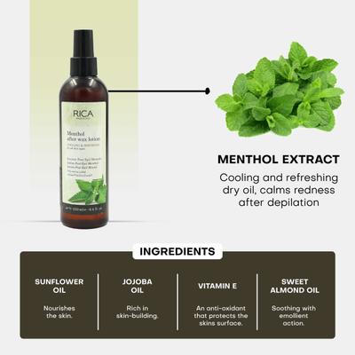 Rica After Wax Lotion - Menthol 250 ml - Lotions & Creams