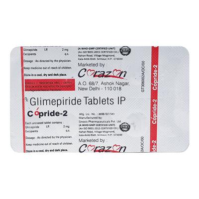 COPRIDE 2 Tablet 10's - Diabetes-Ant