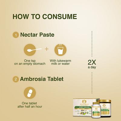 Maharishi Ayurveda Amrit Kalash Tablet 60's + Amrit Kalash Paste 600 gm 1's - Speciality Medicines