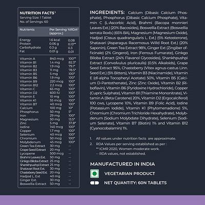 Nutrabay Pro Active Multivitamin Tablet for Women 60's - Multi-Vitamins