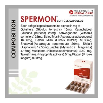 Spermon Soft Gelatin Capsules (Pack of 3 x 10's) - Sexual Healthcare