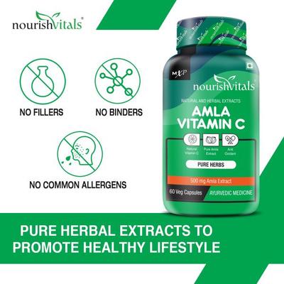 NourishVitals Amla Vitamin C Veg Capsule 60's - Vitamin C