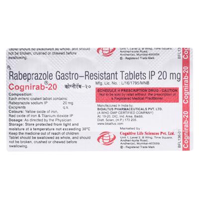 COGNIRAB 20 Tablet 10's - Ulcer/Reflux/Flatulence-Aaa