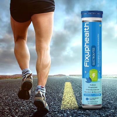 FixUpHealth Electrolytes Effervescent Tablet - Lemon Flavour (Pack of 2 x 20s) 1's - General Health