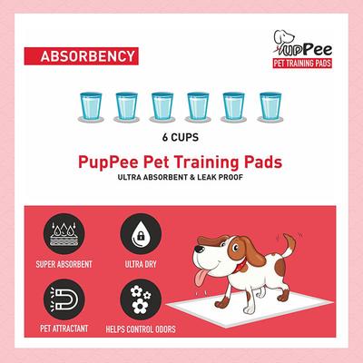PupPee Pet Training Pads (M) (60 x 45 cm) (Pack of 2 x 25's) 1's - Pet Grooming
