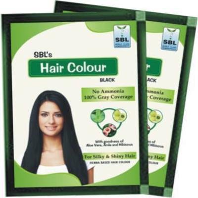 SBL Hair Colour Powder-Black Powder 8 gm - Powder