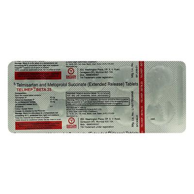 TELIHEP BETA 25 Tablet 10's - Hypertension-Ana