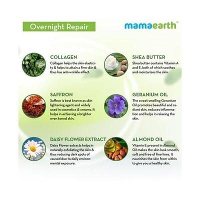 Mamaearth Overnight Repair Night Cream 50 gm - Face Creams