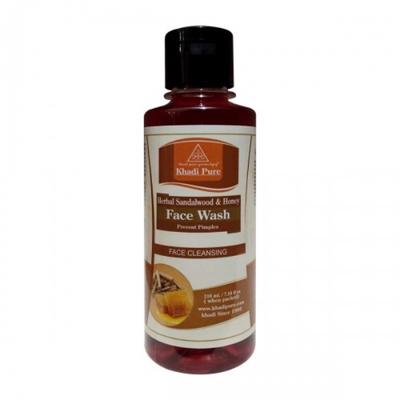 Khadi Pure Herbal Face Wash - Sandalwood & Honey 210 ml - Face Washes