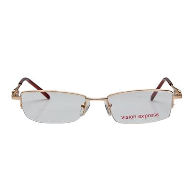 Vision Express 48945 Gold Rectangle Eyeglasses (Including Anti-Reflective Coating Lens) 1's - Wearables Eye Glasses