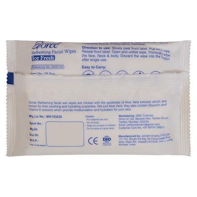 Goree Refreshing Facial Wipes - Ice Fresh 25's - Facial Wipes & Tissues