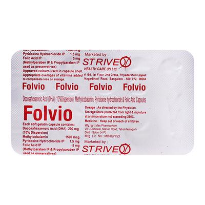 FOLVIO Capsule 10's - Supplements-Vam