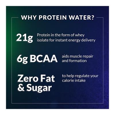 AQUATEIN PRO Protein Water - Strawberry, Orange, Green Apple, Mix Berry Flavour (Pack of 4 x 500 ml) - Workout Essentials