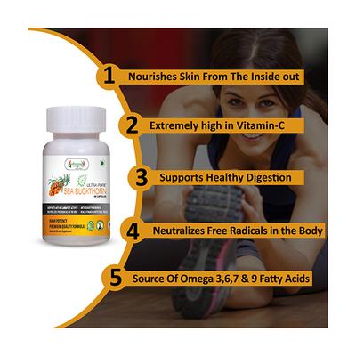 Vringra Ultra Pure Sea Buckthorn Capsules 60's - Health Products
