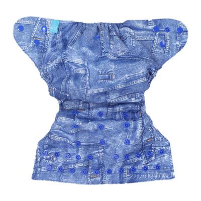 Bumberry Reusable Diaper Cover with 1 Natural Bamboo Cotton Insert - Jeans - Diapers & Wipes