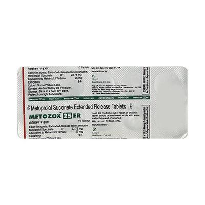 Metozox ER 25mg Tablet 10'S - Hypertension-Bet