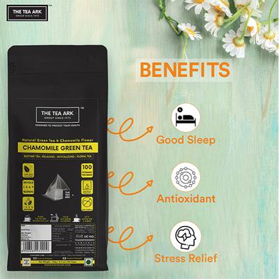 The Tea Ark Organic Tea Bags - Chamomile Green Tea 100's - Green/Herbal Teas