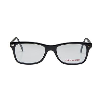 Vision Express 29328 Black Oval Eyeglasses (Including UV Blue Lens) 1's - Wearables Eye Glasses