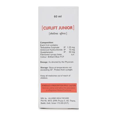 CUFLIFT JUNIOR Syrup 60ml - Cough And Cold-Cou