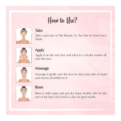 The Beauty Co. Face Wash Gel - Tea Tree & Neem 100 ml - Face Wash & Cleansers