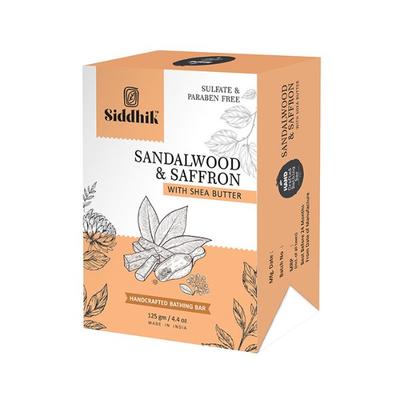 Siddhik Sandalwood & Saffron with Shea Butter Bathing Bar 125 gm - Personal Care (Ayush)