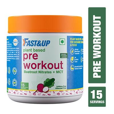 Fast&Up Plant Based Pre-Workout Powder - Unflavoured 150 gm - Workout Essentials