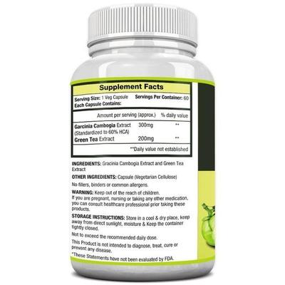 MuscleXP Garcinia Green Tea Lean Vital Veg Capsules 60's - Green/Herbal Teas