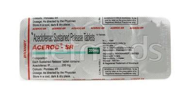 Aceroc SR 200mg Tablet 10'S - Pain relief-Nsa