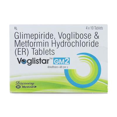 Voglistar GM 2mg Tablet 10'S - Diabetes-Ant