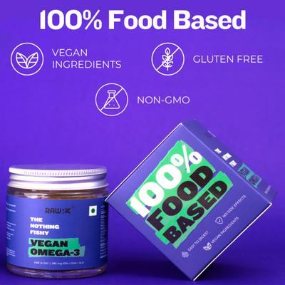 RawRX Vegan Omega 3 Capsule 60's - Omega Fish Oil Fatty Acids