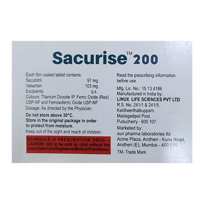 SACURISE 200 Tablet 7's - Heart Failure-Ant