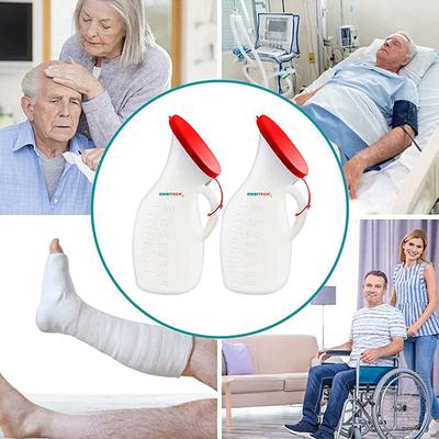 Ambitech Portable Safe Medical Grade Plastic Urine 800 ml Pot (Pack of 2) - Device - S