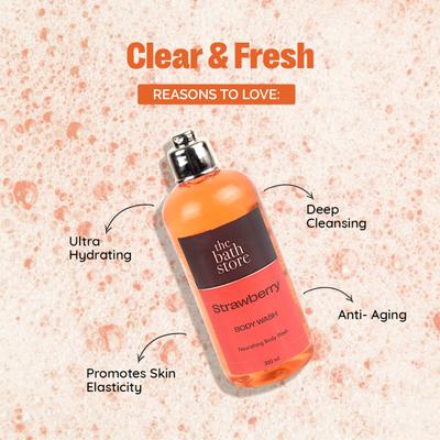 The Bath Store Strawberry Body Wash 300 ml - Shower Gels & Body Wash