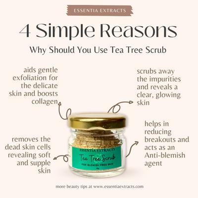 Essentia Extracts Anti Acne & Blemish Scrub - Tea Tree 15 gm - Face Scrubs