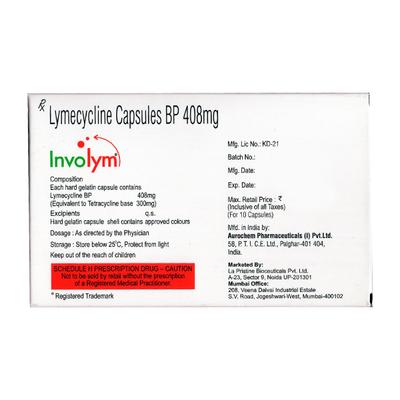 Involym 408mg Capsule 10'S - Bacterial Infections-Tet