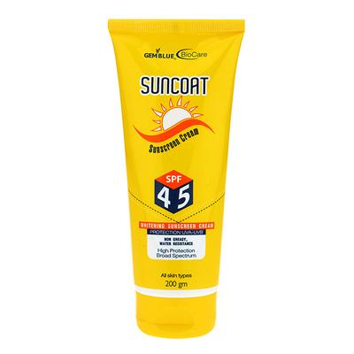 Gemblue Biocare Suncoat SPF45 Sunscreen Cream 200 ml - Body Sunscreen