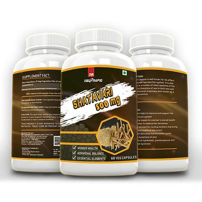 Neurapid Shatavari 500 mg Veg Capsule 60's - Herbal Dietary Supplement