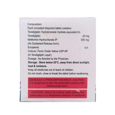 Tenlip M 500/20mg Tablet 10'S - Diabetes-Ant