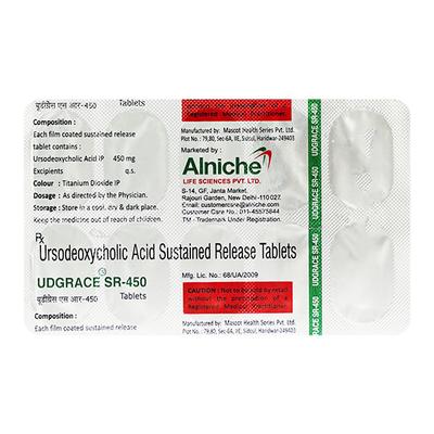 UDGRACE SR 450mg Tablet 10's - Cholelithiasis/Gall Stones