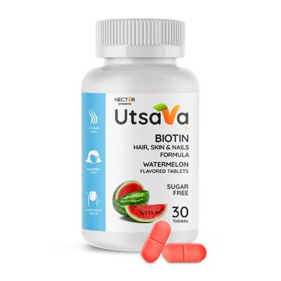 Nector Utsava Biotin Sugar Free Tablet - Watermelon 30's - Hair & Skin