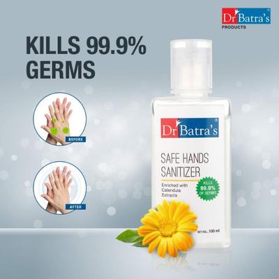 Dr Batra's Safe Hand Sanitizer (Pack of 3 x 100 ml) - Hand Sanitizer