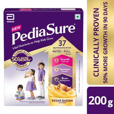 Pediasure Scientifically Designed Nutrition Health Drink Refill - Kesar Badam Flavour 200 g - Kids Nutrition