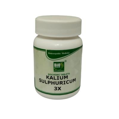 Bio-India's Biochemic Tablet - Kalium Sulphuricum 3X 25 gm - Bio-Chemic