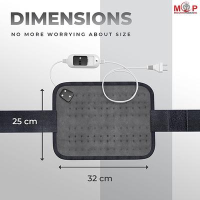 MCP Electric Heating Pad - Velvet Grey - Hot Pack/Ice Bag