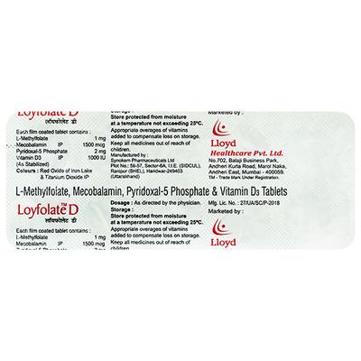 LOYFOLATE D Tablet 10's - Supplements-Vam