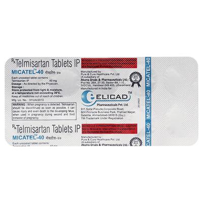 MICATEL 40 Tablet 10's - Hypertension-Ang
