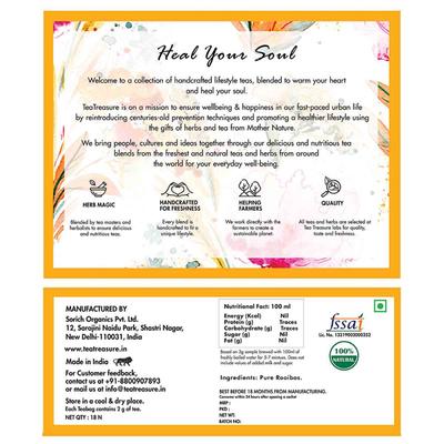 Tea Treasure Pure Herb Tea Bag - Rooibos 18's - Teas