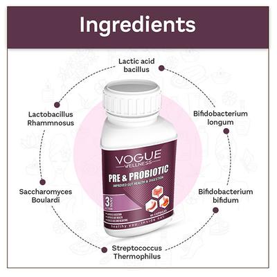 Vogue Wellness Pre & Probiotic Capsule 60's - Digestive Health