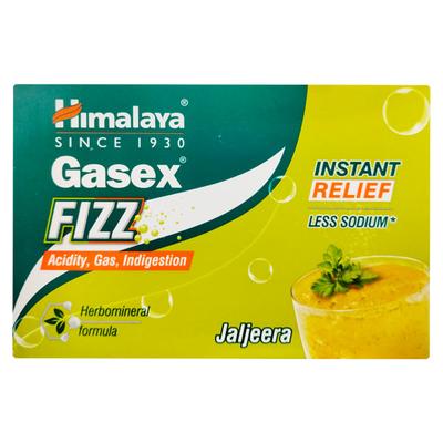 Himalaya Gasex Instant Relief Jaljeera Fizz Sachet - Pack of 5 x 25 gm - Acidity & Gas Relief